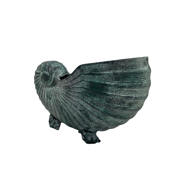 Toyo Made In Korea - 8 1/2” Vintage Snail Shaped Planter - VGC W/ Patina ‼️READ - Picture 4 of 7